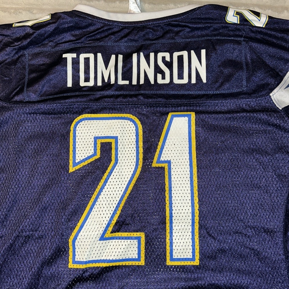 Reebok NFL Youth Kids‎ San Diego Chargers LaDainian Tomlinson #21 Jersey Sz L - Picture 10 of 10